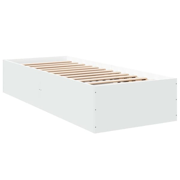 vidaXL Sengeramme hvit 75x190 cm konstruert tre