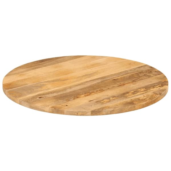 vidaXL Bordplate Ø 90x3,8 cm rund heltre mango