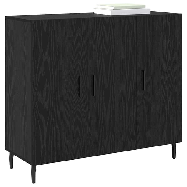 vidaXL Serviesskap Svart Eik 90 x 34 x 80 cm Konstruert tre