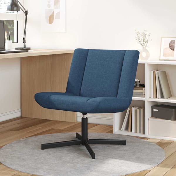 vidaXL Skrivstol Blå 63 x 75 x 76 cm tyg