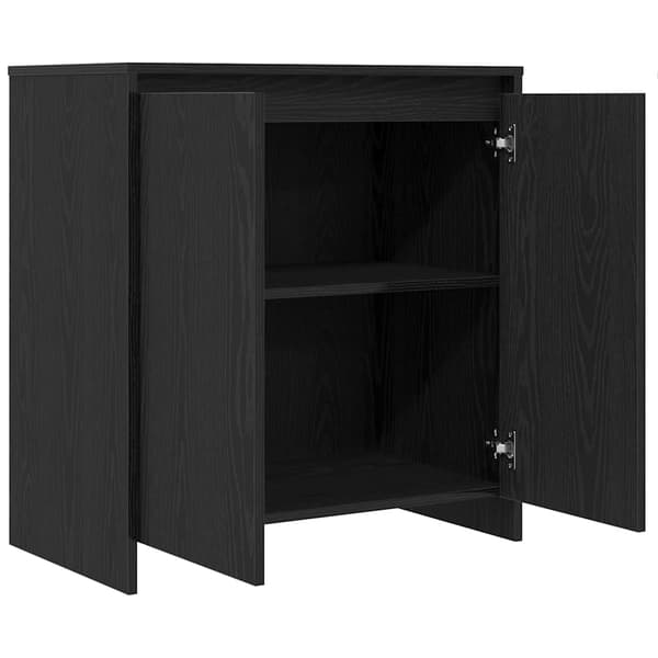 vidaXL Skjenk svart eik 70x41x75 cm konstruert tre
