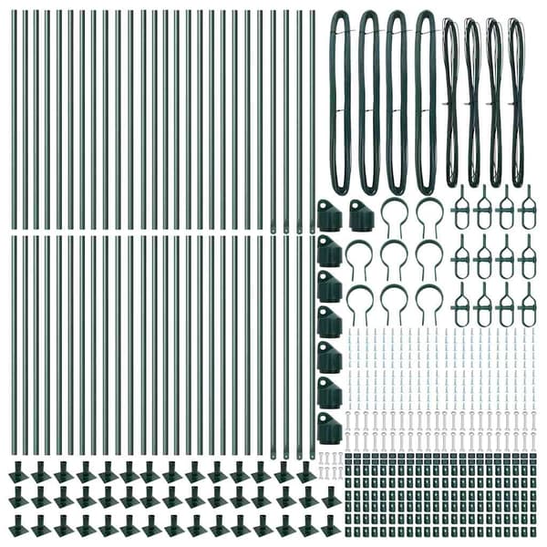 vidaXL Gjerdepåle 52 pcs Grå 3,2 x 3,2 x 70 cm