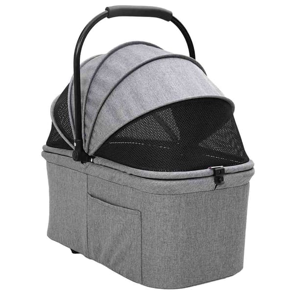vidaXL Sammenleggbar kjæledyrvogn Grå 81 x 47 x 99 cm Polyester