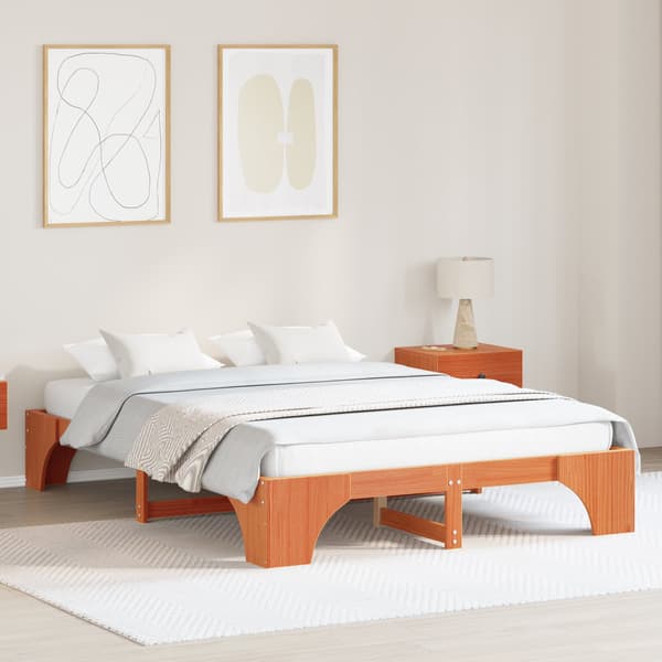 vidaXL Sängram Vit Trä 90 x 190 cm Minimalistisk Sängram Rektangulär