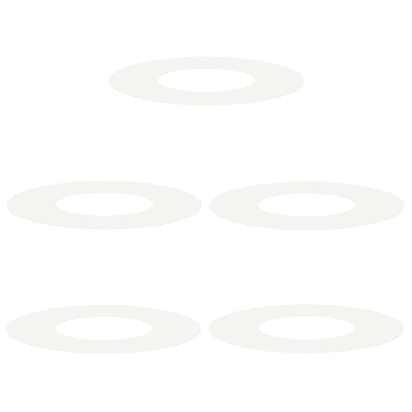 vidaXL lämplig för Flat Trädringar 5 pcs Vit Ø30 / 60 cm Stål