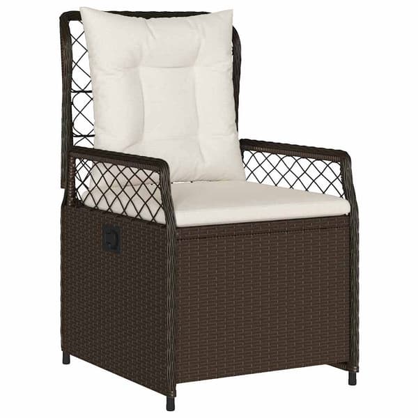 vidaXL Trädgårdsmöbelset 7 pcs Brun konstrotting