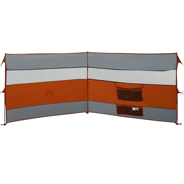 vidaXL Vindskydd för camping grått och orange 340x130 cm vattentätt