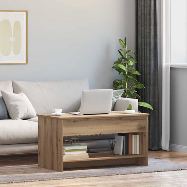 vidaXL Kaffebord Artisan Eik 80 x 50,5 x 41,5 cm Konstruert tre