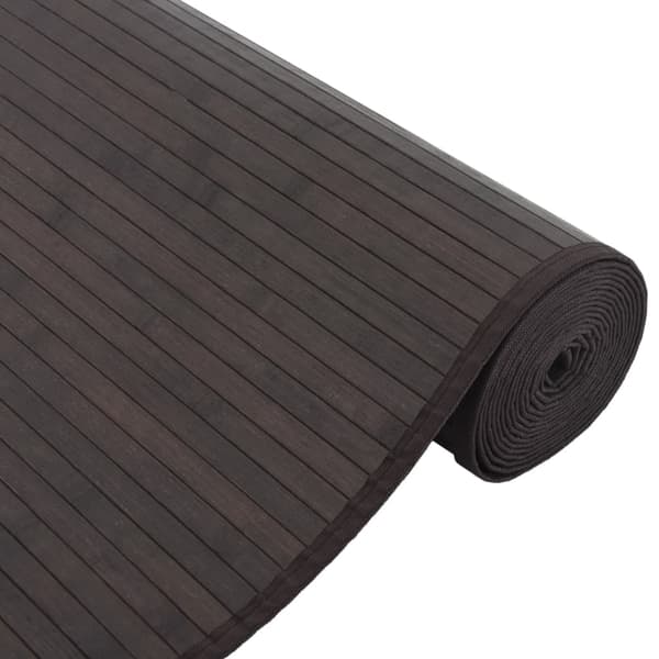 vidaXL Matta rektangulär mörkbrun 80x1000 cm bambu