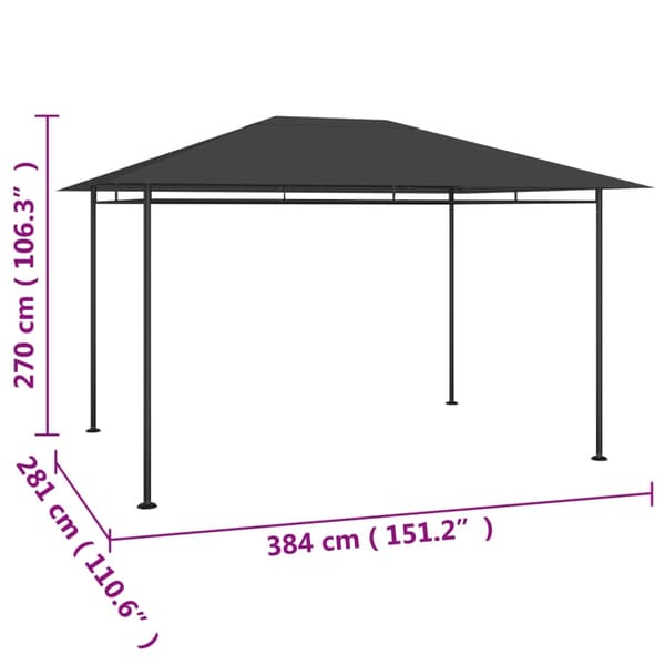 vidaXL Markise Hvit 3,5 x 2,5 m Metall