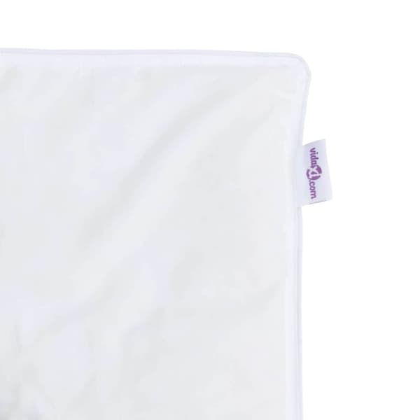 vidaXL Täckeset med kudde 3 pcs Vit Bomull