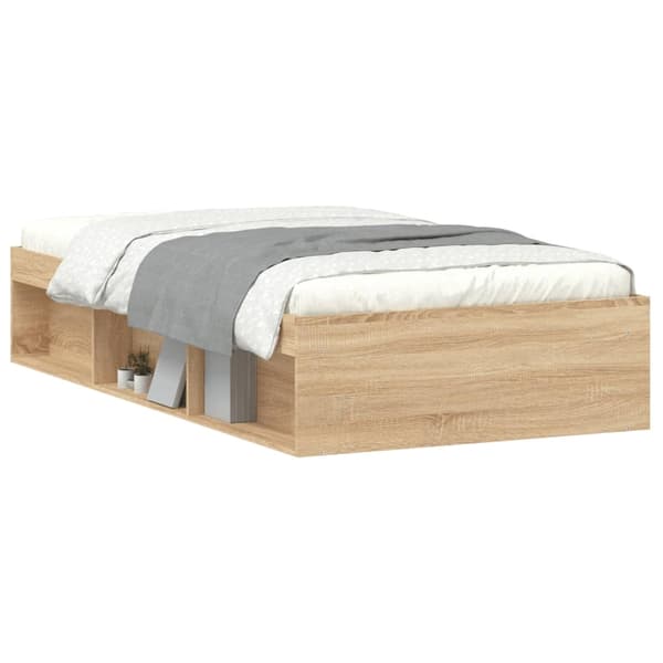 vidaXL Sengeramme sonoma eik 100x200 cm