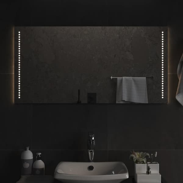 vidaXL Badrumsspegel LED 50x100 cm