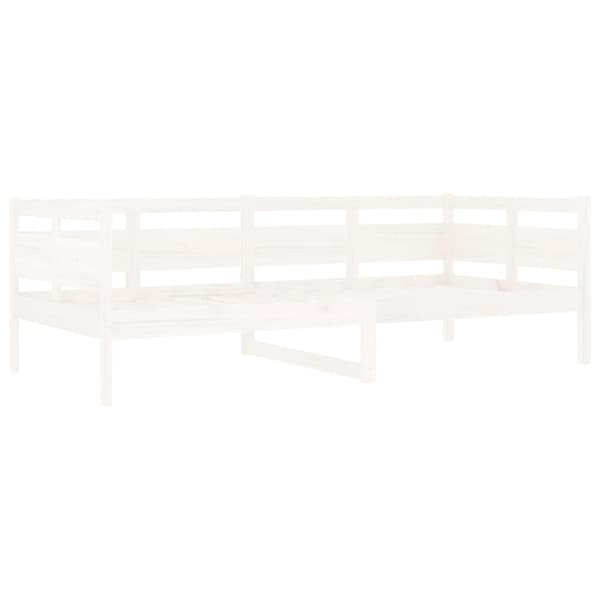 vidaXL Dagseng hvit heltre furu 90x200 cm