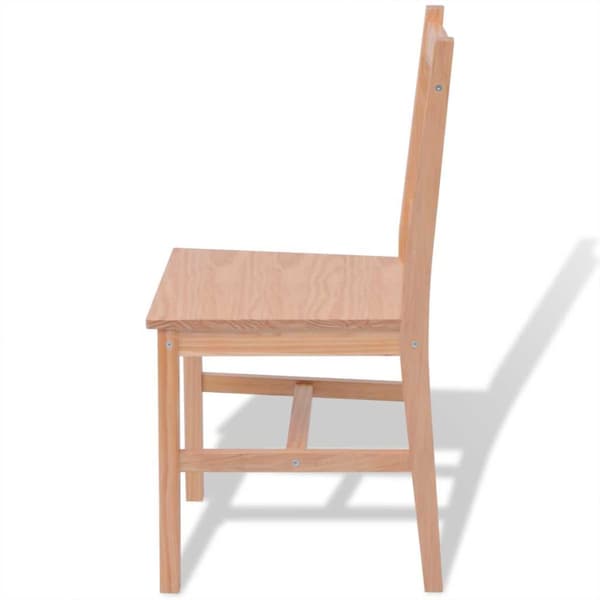 vidaXL Matbord och stolar 7 delar furu