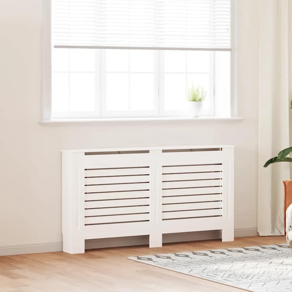 vidaXL Elementskydd vit 152x19x81,5 cm MDF