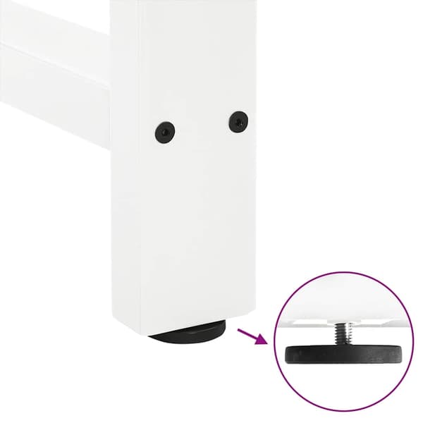 vidaXL Soffbordsben vit 2 st 60x(110-111) cm stål