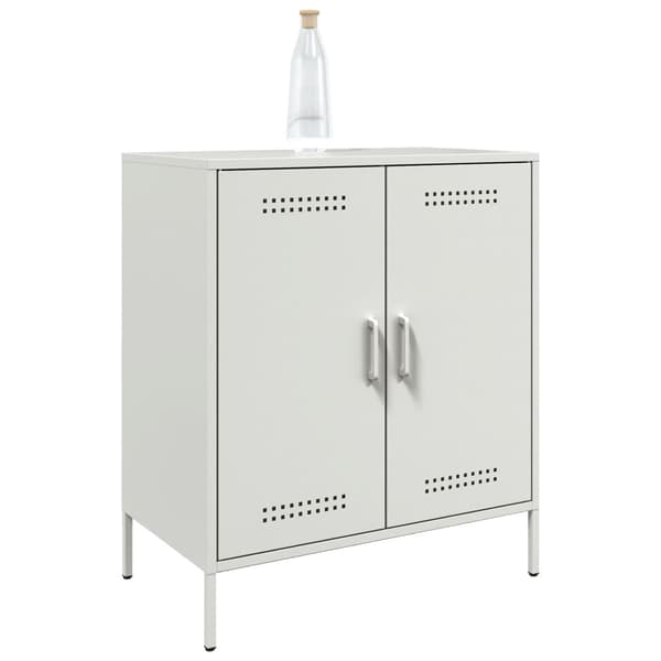vidaXL Skänk vit 68x39x79 cm stål