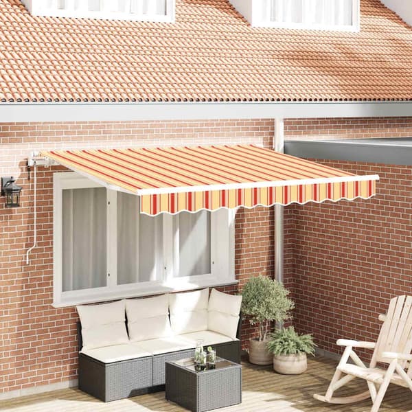 vidaXL Utfällbar markis Gul 350 x 200 cm tyg