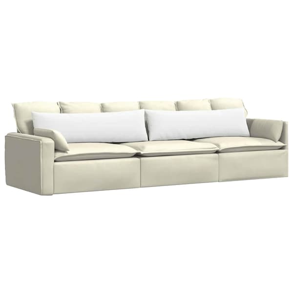 vidaXL Soffkuddar 2 st Vit 145 x 40 cm tyg