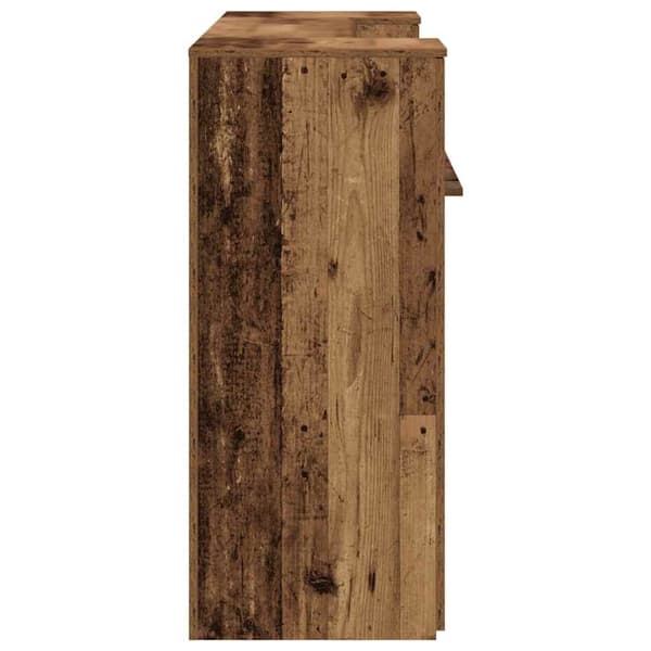 vidaXL Receptionsdisk åldrat trä 180x50x103,5 cm konstruerat trä