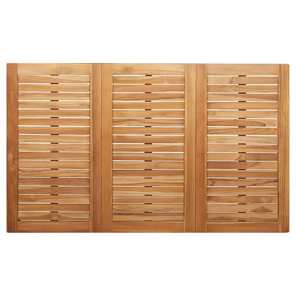 vidaXL Utomhusmatbord 5 pcs Brun Massivt teakträ