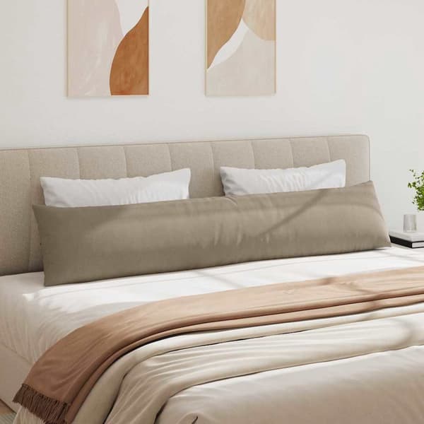 vidaXL Soffkuddar 2 st Gråbrun 200 x 40 cm tyg