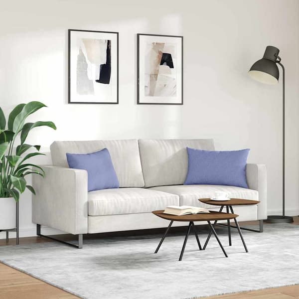 vidaXL Soffkuddar 2 st Blå 60 x 40 cm tyg