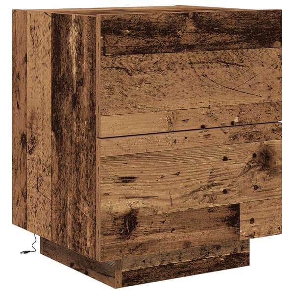 vidaXL Sängbord Gamla trädet Trä Medium Förvaring Sängbord