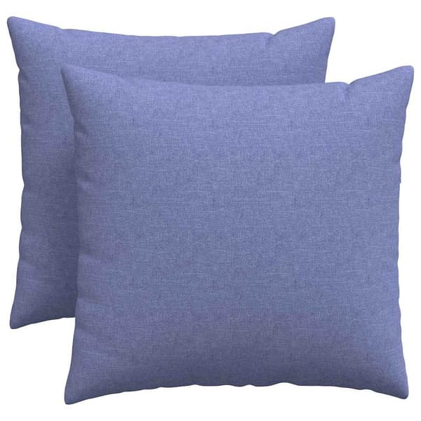 vidaXL Soffkuddar 2 st Blå 50 x 50 cm tyg