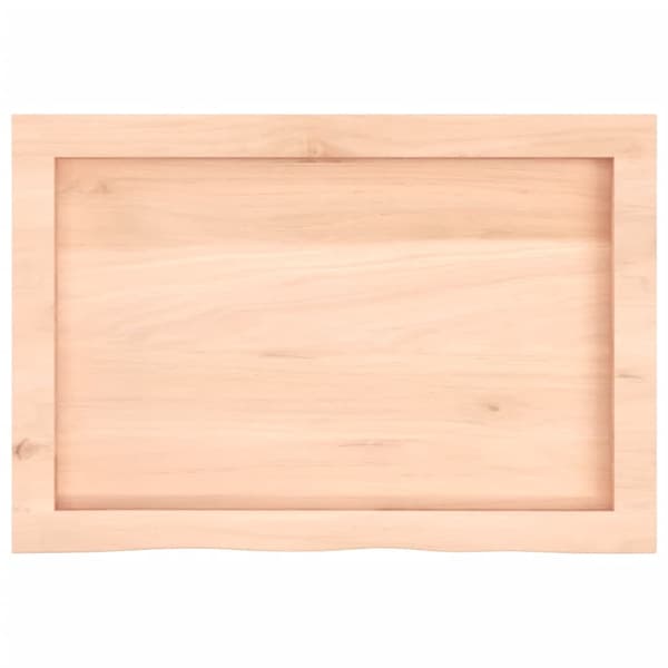 vidaXL Bordplate 60x40x(2-4) cm ubehandlet heltre eik