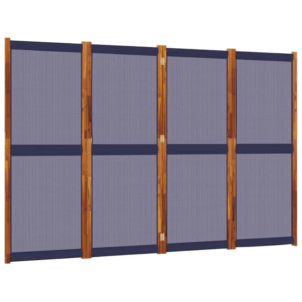 vidaXL Romdeler 4 paneler mørkeblå 280x180 cm