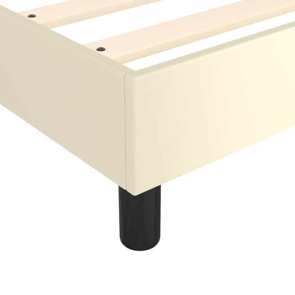 vidaXL Ramsäng gräddvit 80x200 cm konstläder