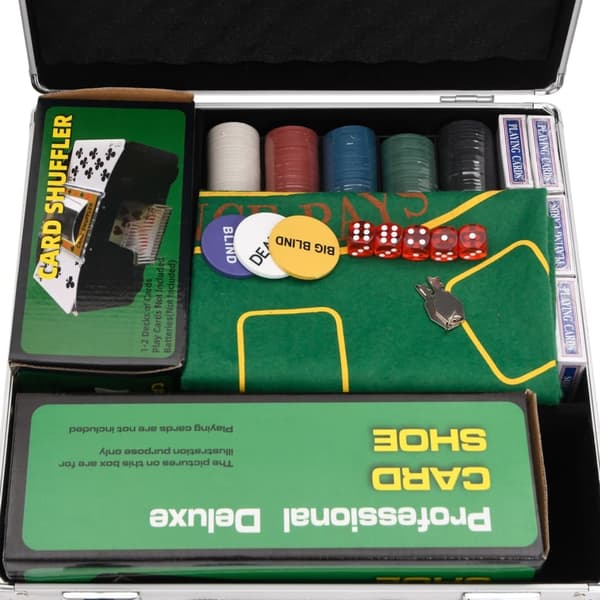 vidaXL Poker set 600 delar 4 g