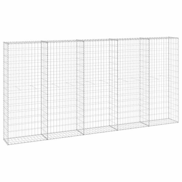 vidaXL Gabionmur galvaniserat stål 300x30x150 cm