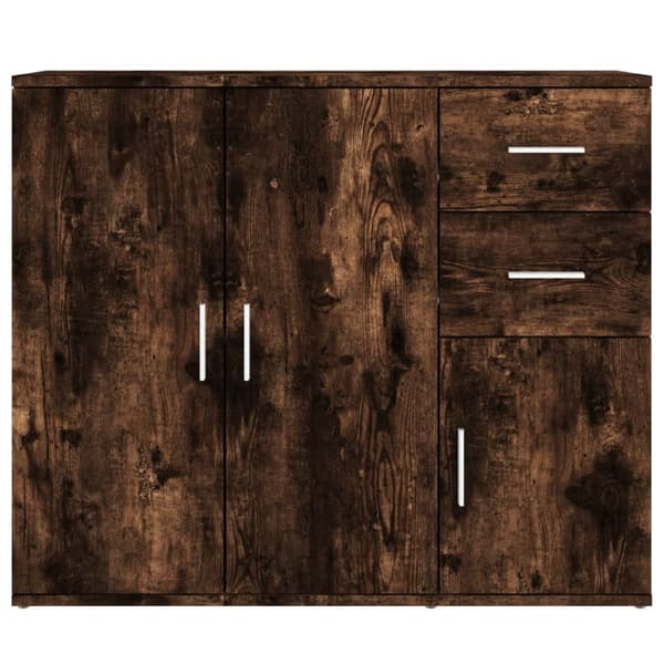 vidaXL Skjenk røkt eik 91x29,5x75 cm konstruert tre