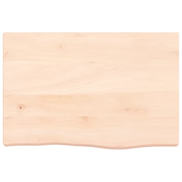 vidaXL Bordplate 60x40x(2-6) cm ubehandlet heltre eik
