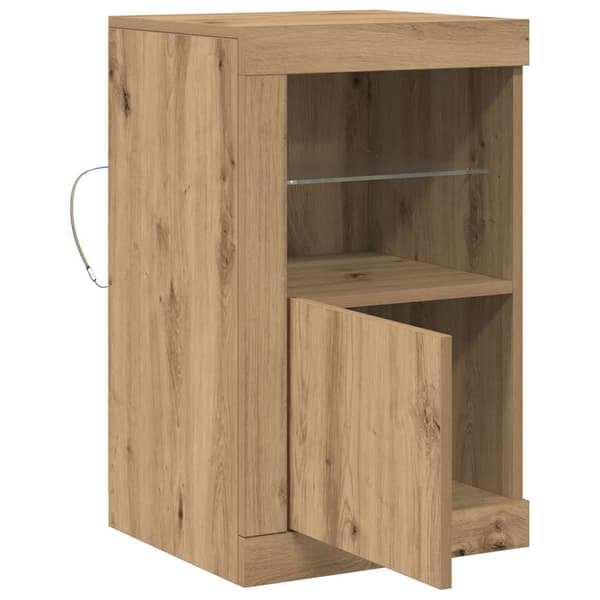 vidaXL LED sideboard 2 pcs Artisan Eik 41 x 37 x 67 cm Konstruert tre
