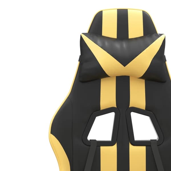 vidaXL Gamingstol svart och guld konstläder