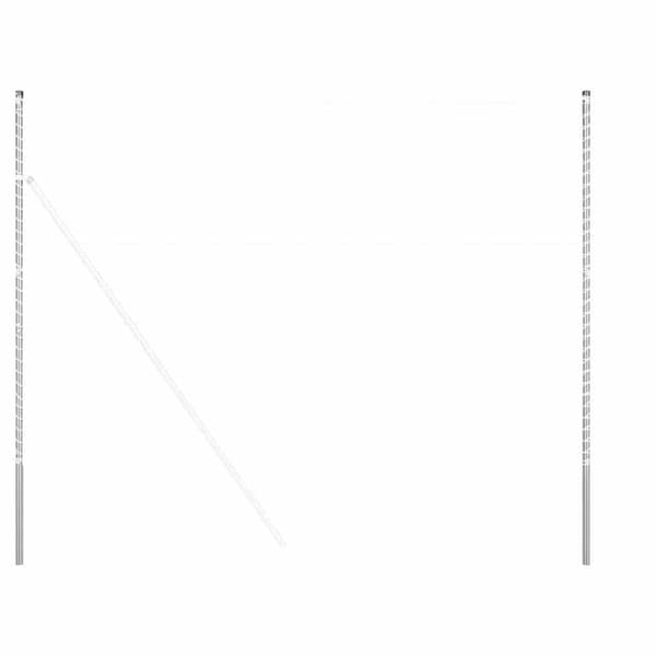 vidaXL Staketstolpar 2 pcs Silver 210 cm Pulverlackerad stål