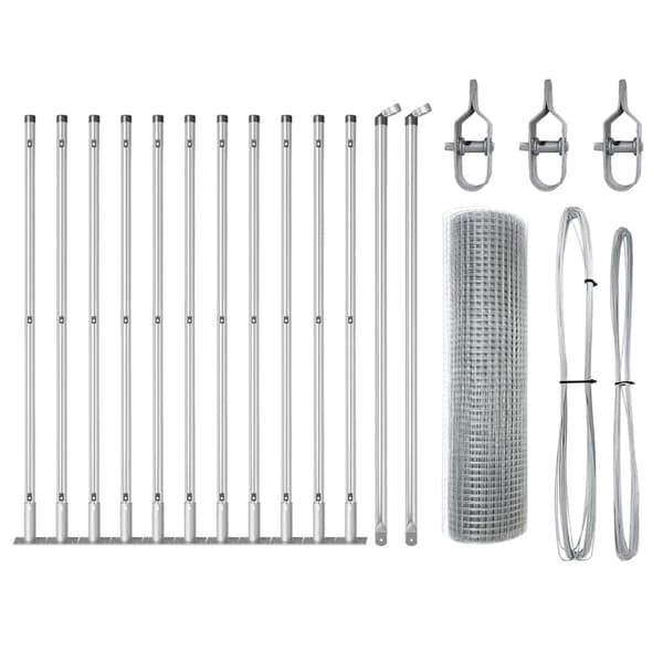 vidaXL Stängselstolpe Silver