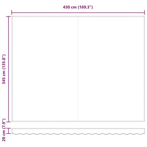 vidaXL Markisväv Grön och gul 4,5 × 3,5 m Polyester