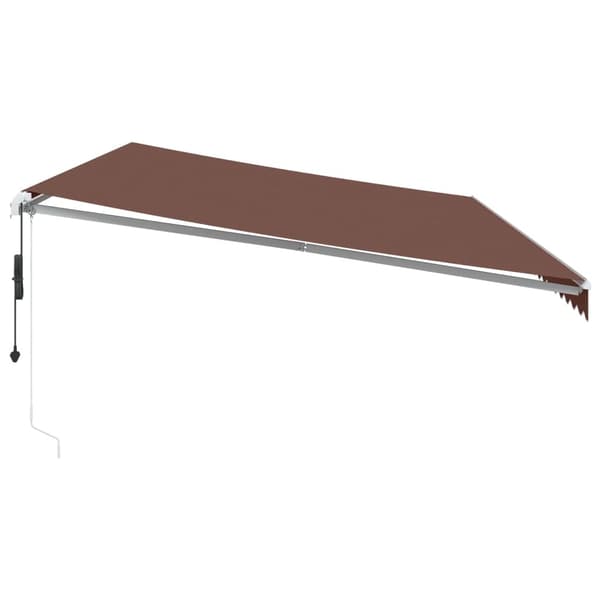 vidaXL Markis automatiskt infällbar brun 600x350 cm