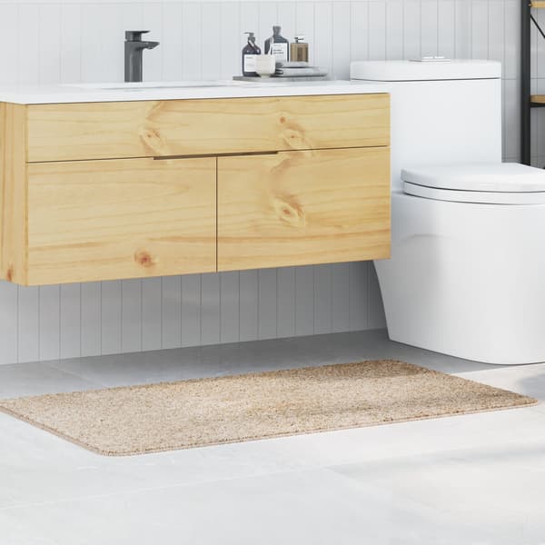 vidaXL Krämfärg Bomull 70 x 120 cm Badrumsmatta i bomull Rektangulär