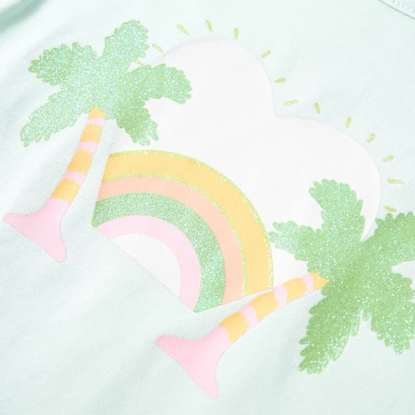 vidaXL T-shirt för barn ljus mintgrön 140