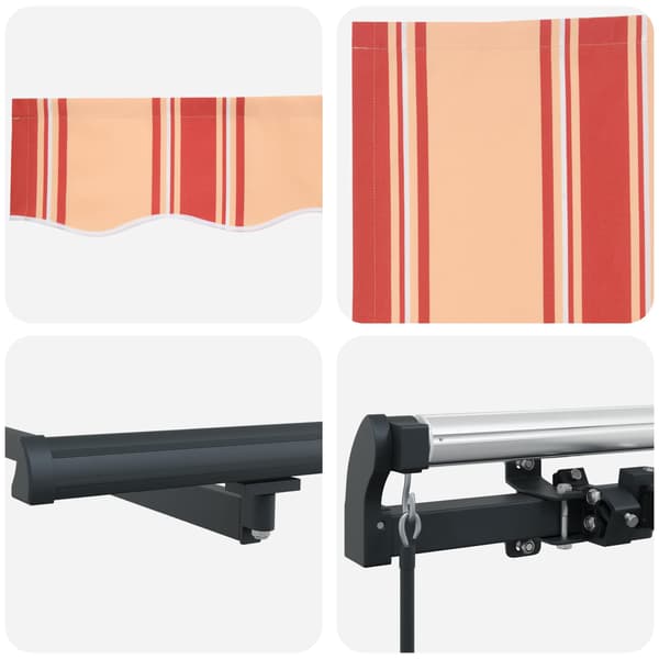 vidaXL Utfällbar markis Gul och Orange 450 × 300 cm Polyester och Stål