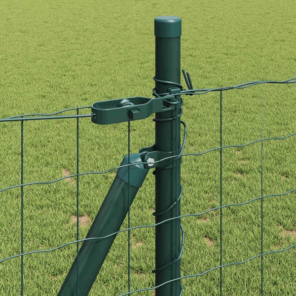 vidaXL Gjerde med stolpe grønn 1 x 10 m Stål