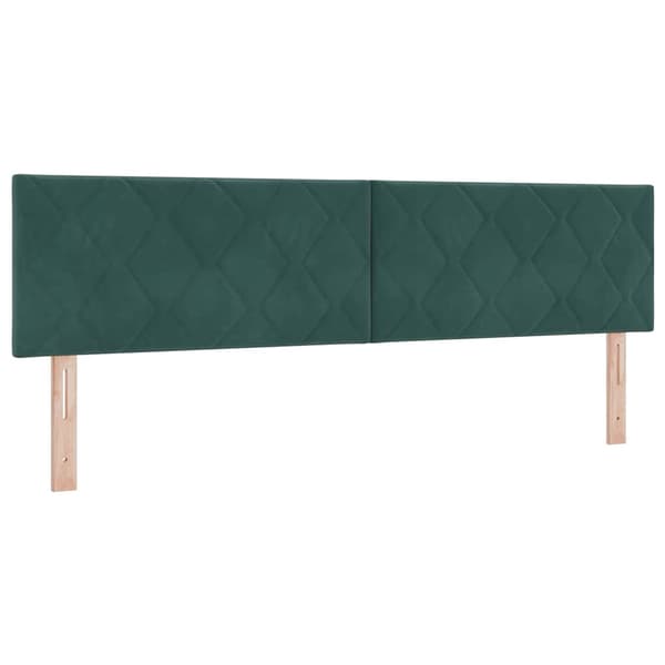 vidaXL Huvudgavel Mörkgrön 180 cm Sammet