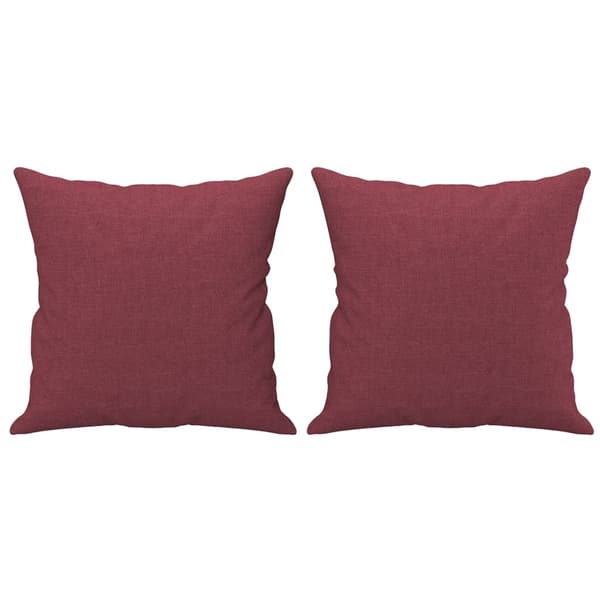 vidaXL 2-sits soffa med prydnadskuddar vinröd 140 cm tyg