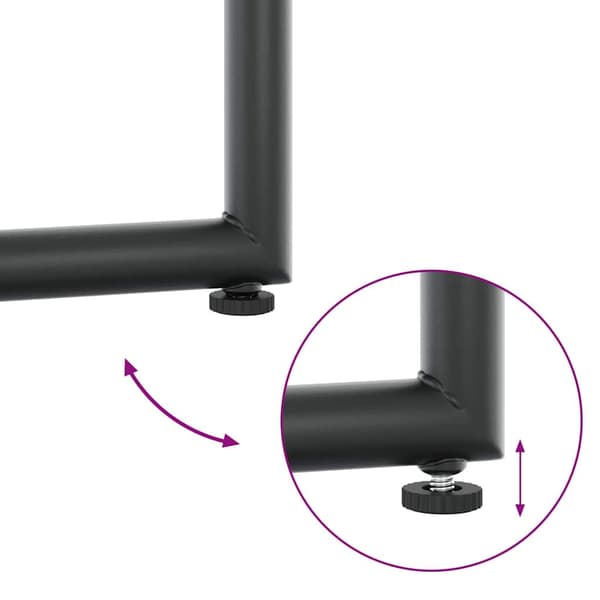vidaXL Trädgårdsmöbelset 9 pcs Svart Stål
